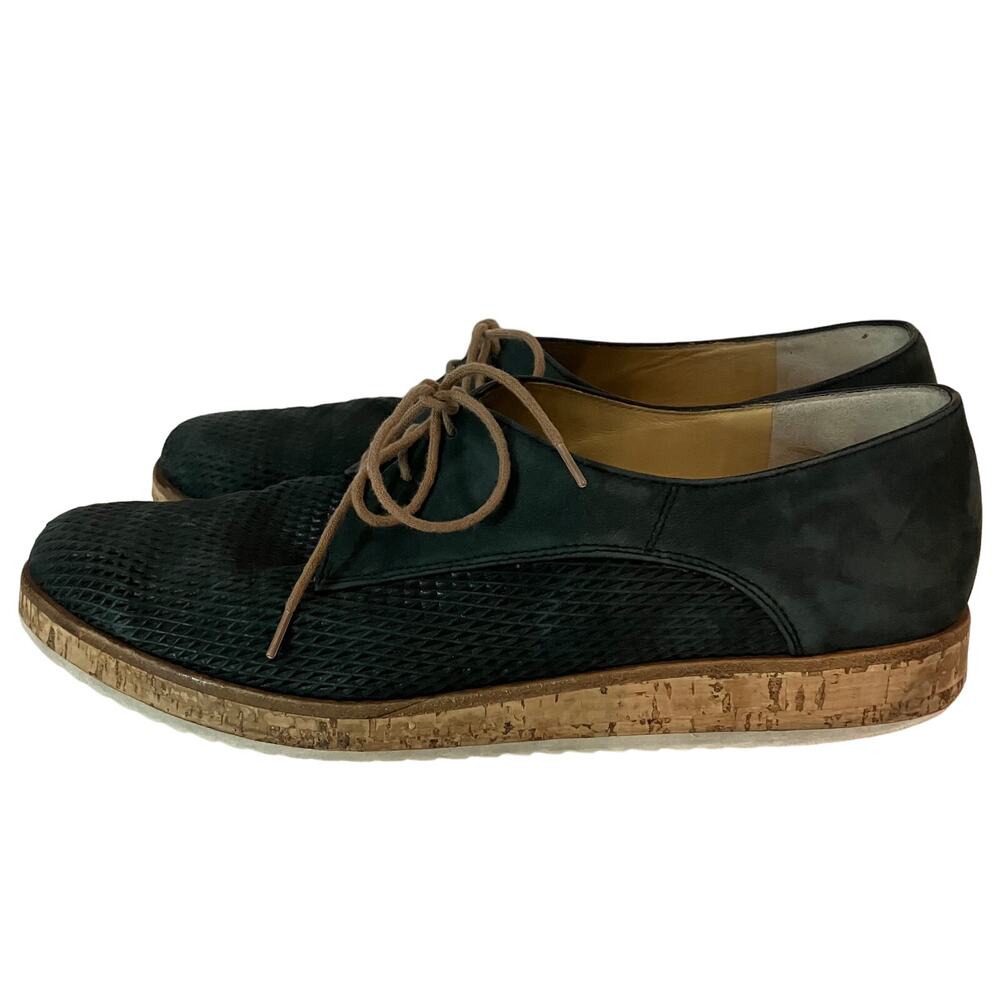 Paul Green Mens Dark Green Platform Derby Size 7 Lace Up Shoes